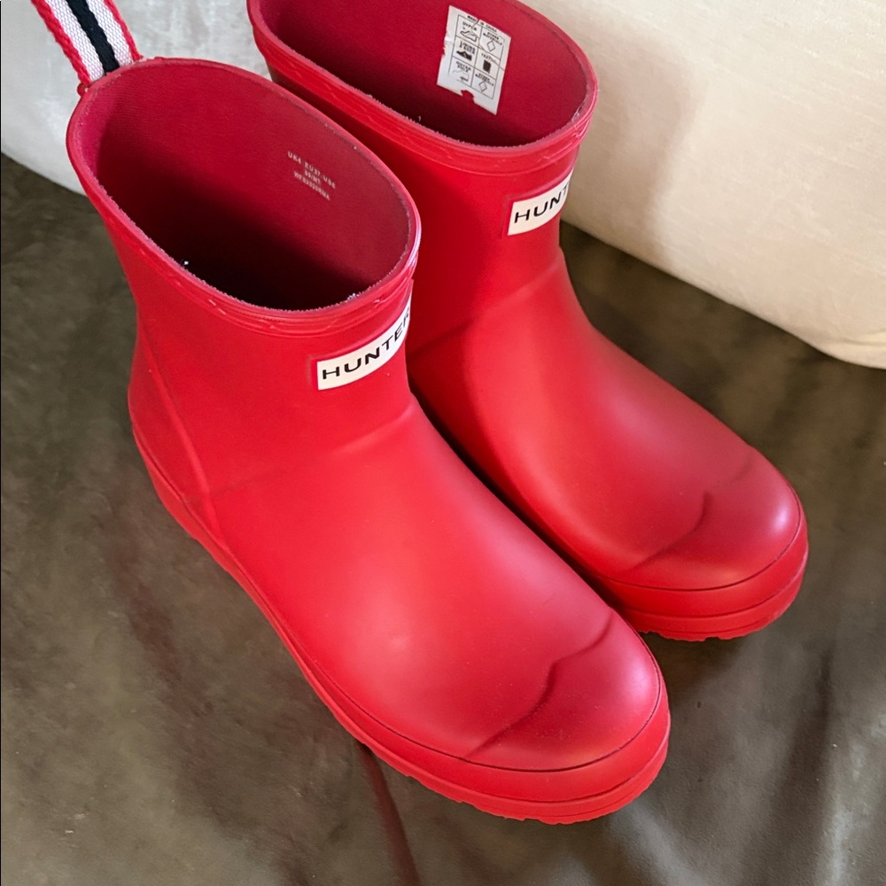 Hunter Bright Red Waterproof Boots